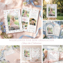 Wildflower Pink Bow Graduation Party