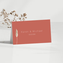 Simple Elegant Boho Modern Table No Place Card