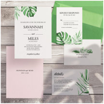 Tropical Leaves Wedding