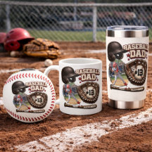 Custom Baseball Dad Photo Name