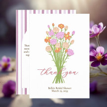 Pretty Pastel Hand Drawn Wildflower Collection 