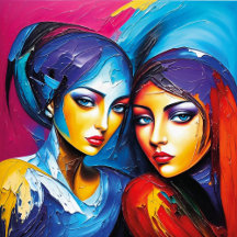 abstrakte Engel in Öl