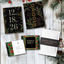 Modern Bold Christmas Wedding