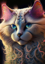 Feline Charm: Cat Digital Art Phone Wallet Cases