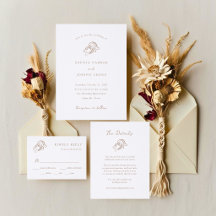 Minimalist Horseshoes | Letterpress Wedding