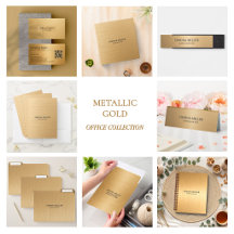 Metallic Gold Look Black Typography