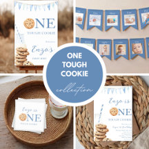 One Tough Cookie 1st Birthday Collection in Blue