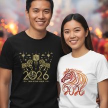 Chinese New Year of The Horse 2026 T shirts