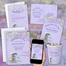Vintage Tea Party Bridal Shower Lavender