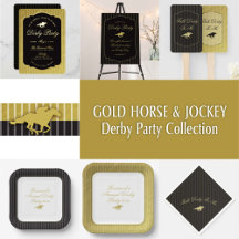 GOLD HORSE & JOCKEY Derby Party Collection