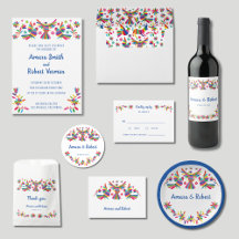 Colorful mexican Otomi collection