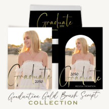 Gold & Black Calligraphy Graduation Collection
