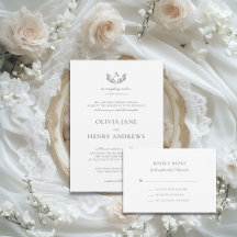 OLIVIA - WEDDING - Formal Silver Monogram Set