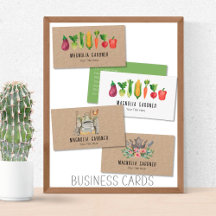 Business Cards For The Gardener Farmer Landscaper,