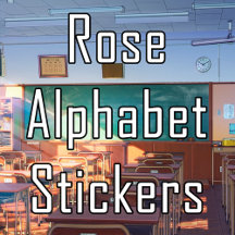 Rose Alphabet Stickers