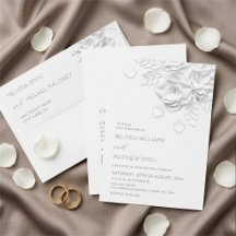 White Faux Paper Cut Roses Wedding