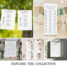 Modern Alphabetical Seating Charts