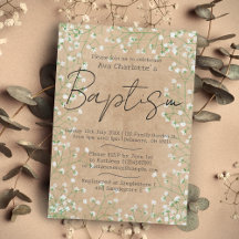 Baby's Breath Baptism Celebration - Floral, Rustic