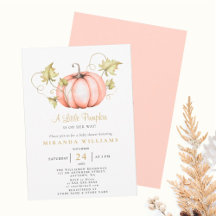 A Little Pumpkin Baby Shower Watercolor