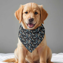 Metallic Botanical Leaves Dog Accessory Collection