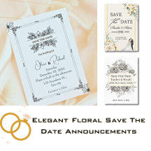 Floral Save The Date Cards