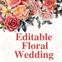 Editable Floral Wedding