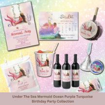 Under The Sea Mermaid Ocean Purple Turquoise