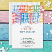 Colorful Gingham Ruffles Wedding