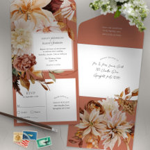 Terracotta Autumn Elegance-Fall wedding Stationery