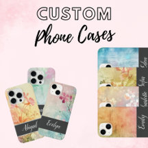Watercolor Spring Grunge Floral Phone Cases