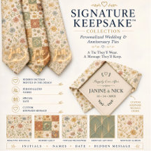 Signature Hidden Message Keepsake Ties