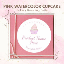 Sweet Watercolor Cake Bakery Branding Suite