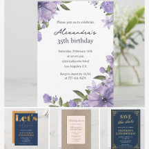 Elegant Birthday Invitations