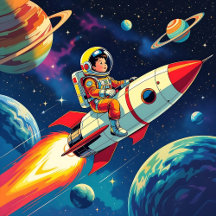 Rocket Ships and Astronaut Boy's Birthday Party