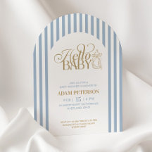 Blue Stripes Arch Vintage Baby Shower