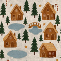 Gingerbread Village Winter Patterns