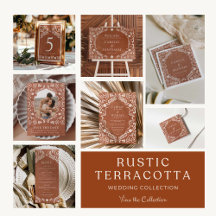 Rustic Papel Picado Terracotta Wedding