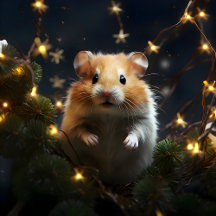 Hamster And Christmas Lights