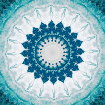 Elegant Turquoise Blue Floral Mandala Pattern