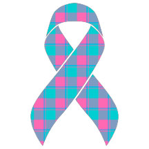 Thyroid Cancer Awareness Plaid, Teal Ribbon