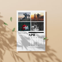 2026 Black & White Portrait Calendar