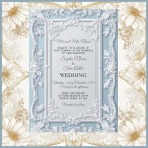 Vintage French Shabby Chic Blue & White Wedding