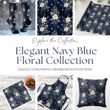 Elegant Navy Blue Floral Collection