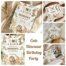 Cute Dinosaur Boy Birthday