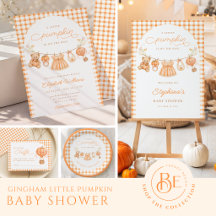 Gingham Little Pumpkin Baby Shower