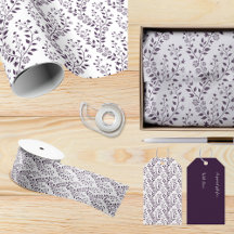 Modern Boho Floral Pattern Plum Gift Accessories