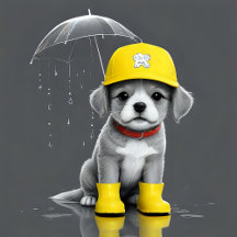 Funny dogs in Rain Boots – cute Humor