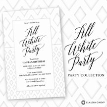 All White Party Birthday Collection