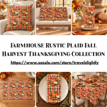 Farmhouse Rustic Plaid Fall Harvest Thanksgiving 