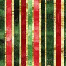 Elegant Gold Red Green Stripes Happy Holidays